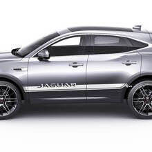 Paar Jaguar E-Pace zijdeuren Logo Streep Grafische sticker Logosticker
 2