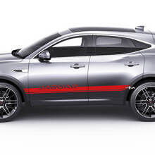 Paar Jaguar E-Pace zijdeuren Logo Streep Grafische sticker Logosticker
 3