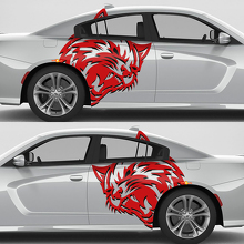 Wildcat Grote Achterspatscherm Vinyl Decal Kit voor Dodge Challenger Charger_3