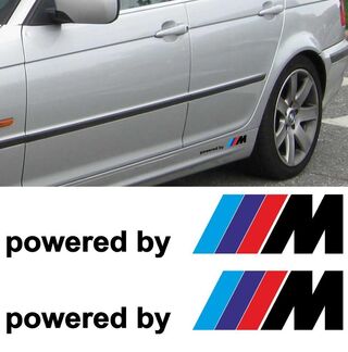 2x BMW powered by M M3 M5 M6 325 328 540 Sticker sticker zijkant Aangepast embleem logo
