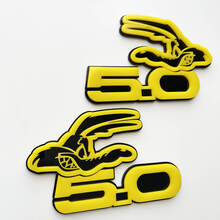 COYOTE 5.0 spatbordbadges embleem 3D-badge zwart versus geel 2
 2