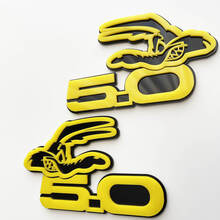 COYOTE 5.0 spatbordbadges embleem 3D-badge zwart versus geel 2
 3