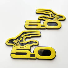 COYOTE 5.0 spatbordbadges embleem 3D-badge zwart versus geel 2
 4
