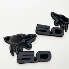 COYOTE 5.0 spatbordbadges embleem 3D-badge zwart versus grijs
 2