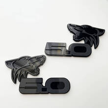 COYOTE 5.0 spatbordbadges embleem 3D-badge zwart versus grijs
 3
