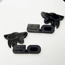 COYOTE 5.0 spatbordbadges embleem 3D-badge zwart versus grijs
 4