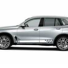 Geruite strepen voor BMW X5 G05 zijdeuren vinyl sticker
 3