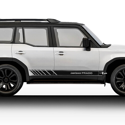 2024 Toyota Land Cruiser Prado Zijracestickers Decals Vinyl Streep Grafische Stickers Decals Kit
