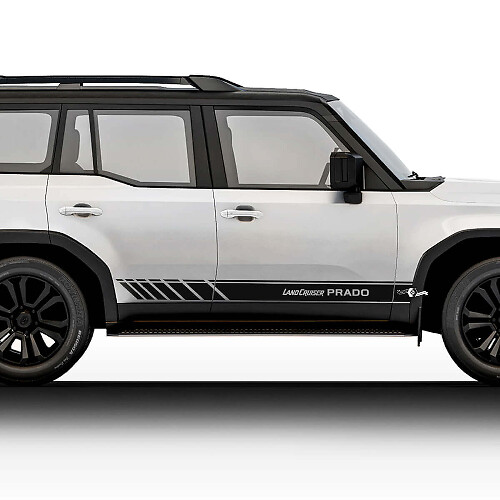 2024 Toyota Land Cruiser Prado Zijracestickers Decals Vinyl Streep Grafische Stickers Decals Kit
