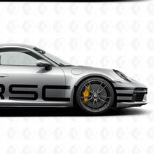 Porsche 911 enorme sticker met logo aan de zijkant
 3