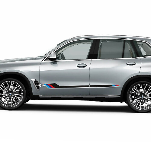 Accenten M kleuren Strepen voor BMW G05 zijdeuren vinyl sticker
