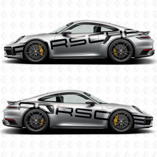 Porsche 911 GT3RS enorme sticker met logo aan de zijkant
