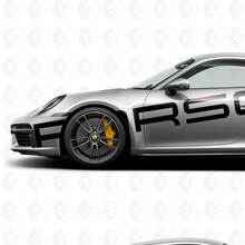 Porsche 911 GT3RS enorme sticker met logo aan de zijkant
 2