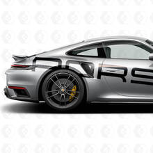 Porsche 911 GT3RS enorme sticker met logo aan de zijkant
 3