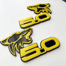 COYOTE 5.0 Spatbordbadges embleem 3D-badge zwart versus geel
 2