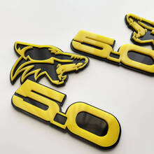 COYOTE 5.0 Spatbordbadges embleem 3D-badge zwart versus geel
 3