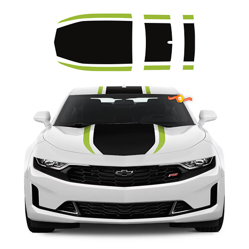 Kit voor Chevy Camaro 2019 2022 Vinyl Decals Center Hood Dak Racing Rally Racing Strepen Decals Stickers 2 Kleuren
