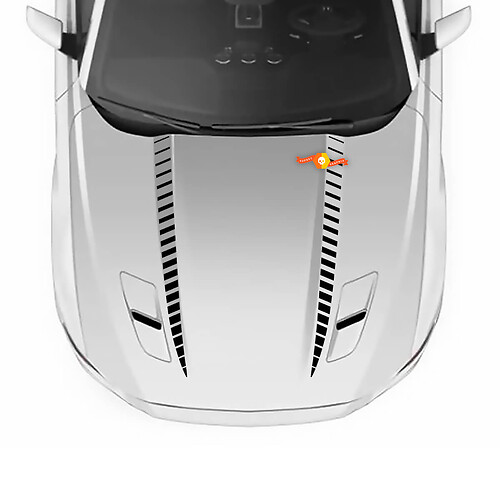 Set Ford Mustang 2015 - 2017 Hood Vinyl Spears Decals Stickers Strepen Grafisch
