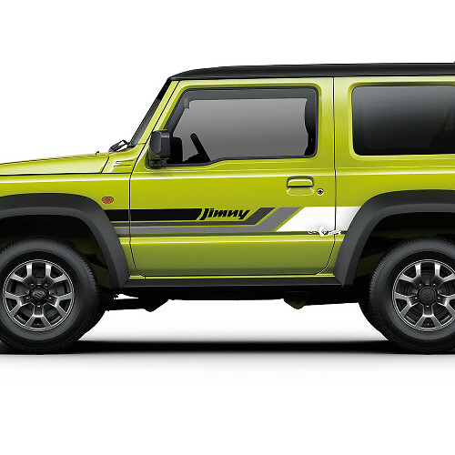 Paar Suzuki JIMNY zijdeuren Streep grafische sticker Lijnen sticker 3 kleuren
