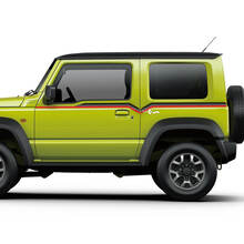 Paar Suzuki JIMNY zijdeuren Streeplijnen grafische sticker Lijnen sticker 3 kleuren
 3