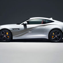 2x Jaguar F-Type R Side Racing Graphics deuren Side Wave Secal vinylsticker
 2