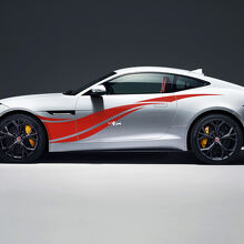 2x Jaguar F-Type R Side Racing Graphics deuren Side Wave Secal vinylsticker
 3