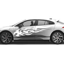 2x Jaguar F-Type R Side Racing Graphics-deuren Side Flame Secal vinylsticker
 3