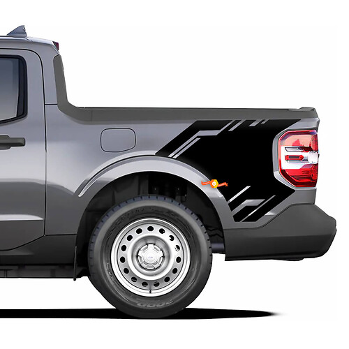 Paar zijbed Ford Maverick 2022-up vinylstickers stickers grafisch
