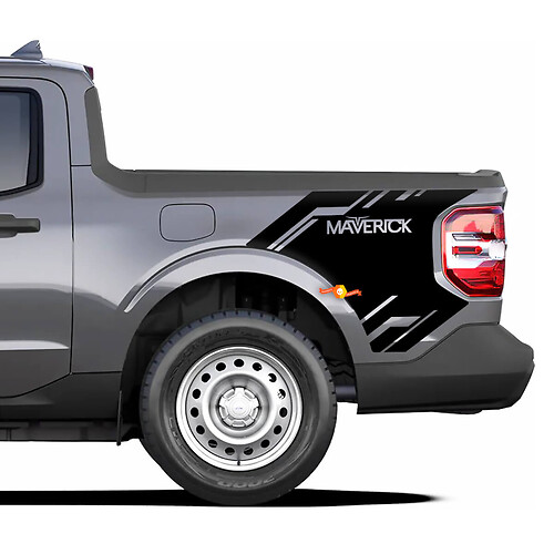 Paar zijbed Ford Maverick 2022-up vinyl logo stickers stickers grafisch

