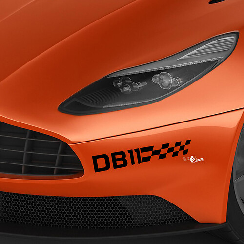 Paar Aston Martin DB11 voorbumper vinylstickers
