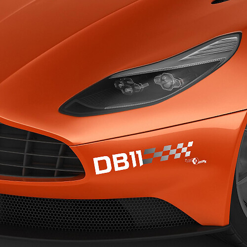 Paar Aston Martin DB11 voorbumper vinyl stickers stickers 2 kleuren - verloop
 1