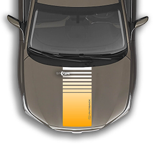 Hood Stripe Punisher Decal Graphics Sticker geschikt voor Suba Outback - Gradiënt
