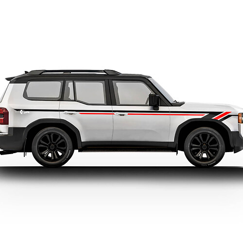 Toyota Land Cruiser deuren strepen stickers stickers vinyl grafische stickers stickers kit
