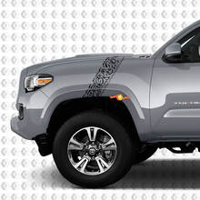 2x Fender Hood Polynesische stijl Toyota Tacoma SR5 TRD strepen vinyl stickers aan de zijkant
 2