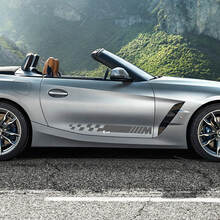 Zijdeur geruite strepen met M-logo BMW Z4 vinylsticker
 3
