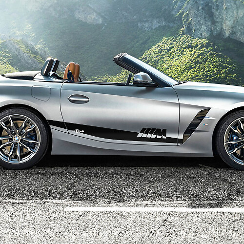 Zijdeur Accentstrepen met M Logo BMW Z4 Vinyl Decal Sticker
