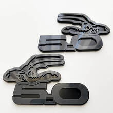 COYOTE 5.0 spatbordbadges embleem 3D-badge zwart versus grijs 2
 3