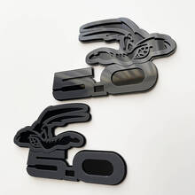 COYOTE 5.0 spatbordbadges embleem 3D-badge zwart versus grijs 2
 4