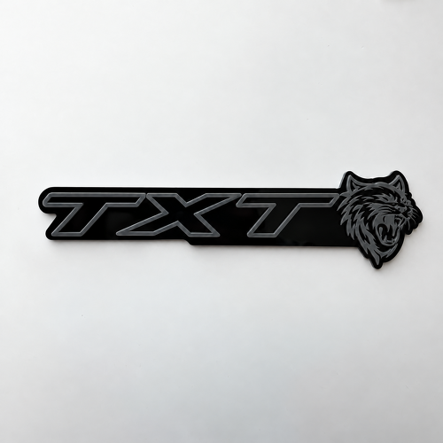 SRT Style Black Grey Custom TXT Cat 3D — Embleem (spatbord)