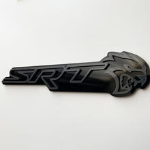 SRT 3D-badge zwart versus grijs spatbordbadges embleem
 3