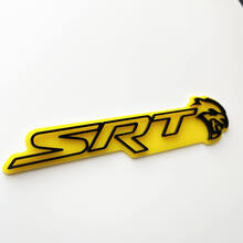 SRT 3D-badge geel versus zwart spatbordbadges embleem
 3