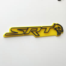 SRT 3D-badge geel versus grijs spatbordbadges embleem
 2