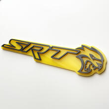 SRT 3D-badge geel versus grijs spatbordbadges embleem
 3