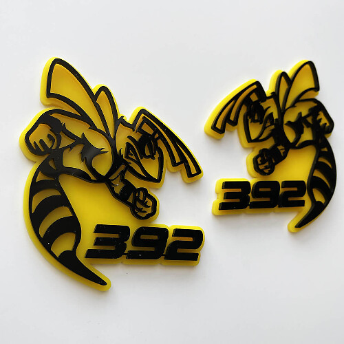 Hornet Bee 392 3D-badge geel versus zwart spatbordbadges embleem
