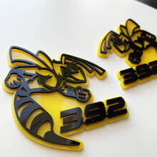Hornet Bee 392 3D-badge geel versus zwart spatbordbadges embleem
 3