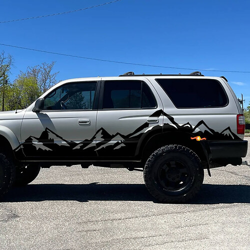 2x Mountains 4Runner zijdeuren Mountain Vinyl voor Toyota 4Runner TRD

