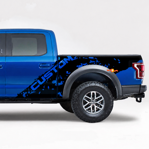 CUSTOM Paint Splash Graphic — Vinylsticker (laadbakzijkant) voor Ford F-150 Raptor