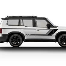 Toyota Land Cruiser Vintage zijdeuren geruite strepen stickers stickers vinyl grafische stickers stickers kit
 2