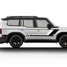 Toyota Land Cruiser Vintage zijdeuren geruite strepen stickers stickers vinyl grafische stickers stickers kit
 3