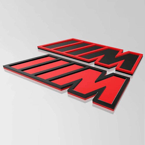 M Style 3D Spatschermbadge Embleem voor BMW Modellen